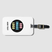 モダンプロフェッショナル会社のロゴホワイト ラゲッジタグ (正面横)