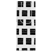 モダンプロフェッショナル会社のロゴホワイト ワインギフトバッグ (正面)