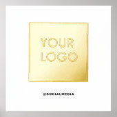 モダンプロフェッショナル会社のロゴ 箔ポスター (正面)