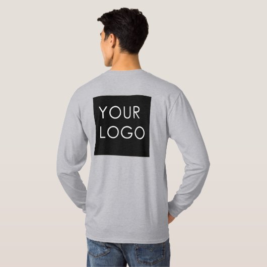 モダンプロフェッショナル会社のロゴ Tシャツ (裏面フル)