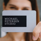 モダンプロフェッショナル会社ロゴQRコード 名刺