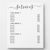 モダンプロフェッショナル価格表 フォトプラーク (正面)