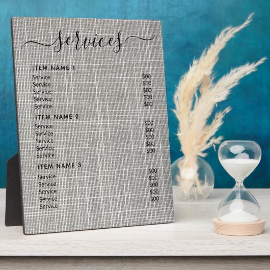 モダンプロフェッショナル価格表 フォトプラーク (側面)