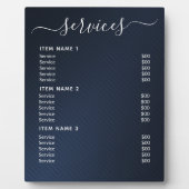 モダンプロフェッショナル価格表 フォトプラーク (正面)