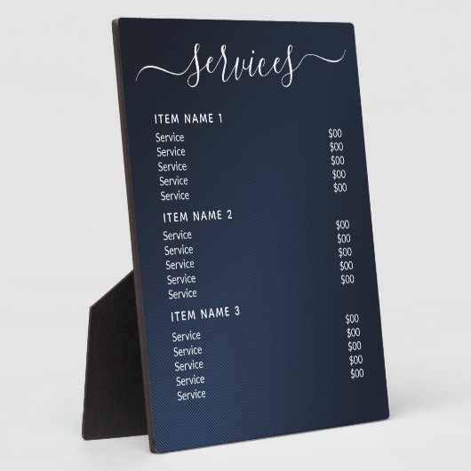 モダンプロフェッショナル価格表 フォトプラーク (側面)