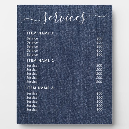 モダンプロフェッショナル価格表 フォトプラーク (正面)