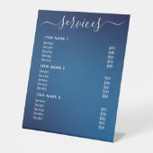 モダンプロフェッショナル価格表 台座サイン (正面)