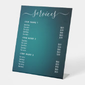 モダンプロフェッショナル価格表 台座サイン (正面)