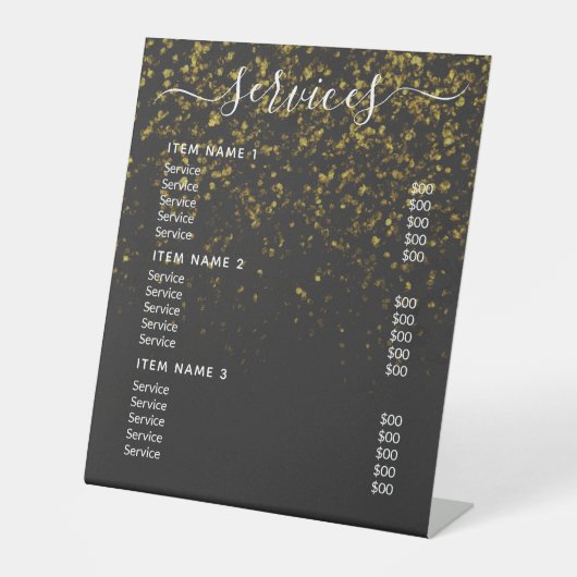 モダンプロフェッショナル価格表 台座サイン (正面)