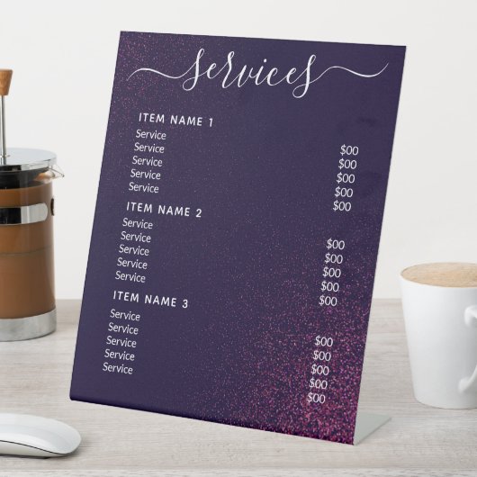 モダンプロフェッショナル価格表 台座サイン (インサイチュ)