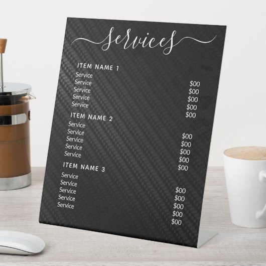 モダンプロフェッショナル価格表 台座サイン (インサイチュ)