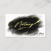 モダンプロフェッショナル公証人ローン署名業者金ゴールド 名刺 (正面)