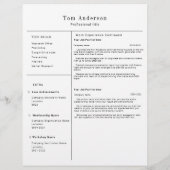 モダンプロフェッショナル再開テンプレート (裏面)