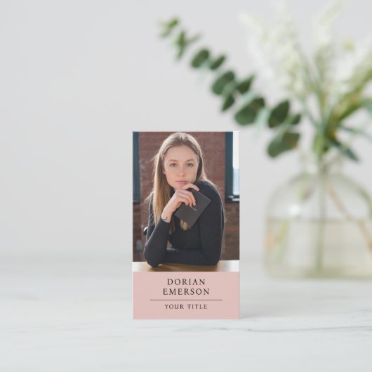 モダンプロフェッショナル写真ビジネスコンサルタントカード 名刺 (スタンド正面)