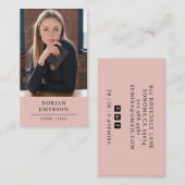 モダンプロフェッショナル写真ビジネスコンサルタントカード 名刺 (正面/裏面)