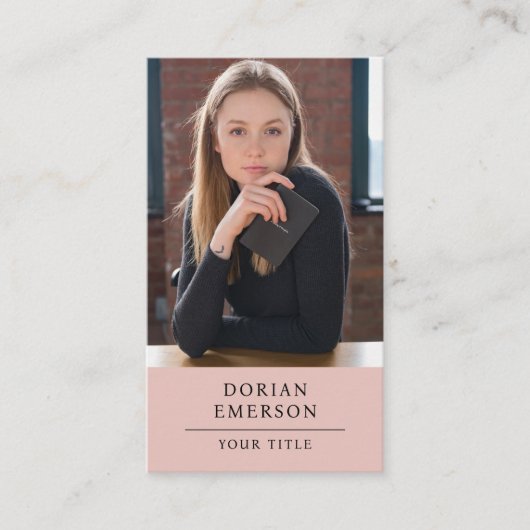 モダンプロフェッショナル写真ビジネスコンサルタントカード 名刺 (正面)