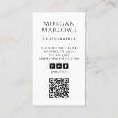 モダンプロフェッショナル写真家 名刺 (裏面)