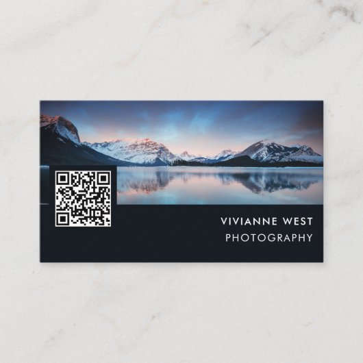 モダンプロフェッショナル写真家QRコード 名刺 (正面)