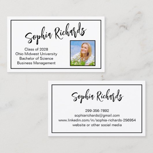 モダンプロフェッショナル写真院紹介 名刺 (正面/裏面)