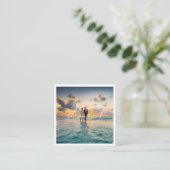 モダンプロフェッショナル写真 スクエア名刺 (スタンド正面)