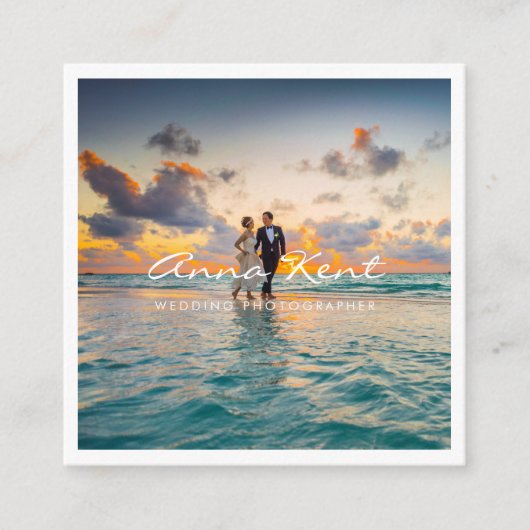 モダンプロフェッショナル写真 スクエア名刺 (正面)