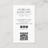 モダンプロフェッショナル写真 名刺 (裏面)