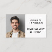 モダンプロフェッショナル写真QRコード 名刺 (正面)