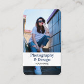 モダンプロフェッショナル写真QRコード 名刺 (正面)