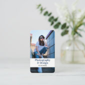 モダンプロフェッショナル写真QRコード 名刺 (スタンド正面)