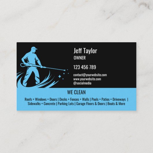 モダンプロフェッショナル加圧洗浄式パワールーフ 名刺 (裏面)