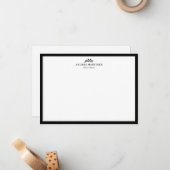 モダンプロフェッショナル厚黒ノートカ縁どード ノートカード (正面/裏面インサイチュ)