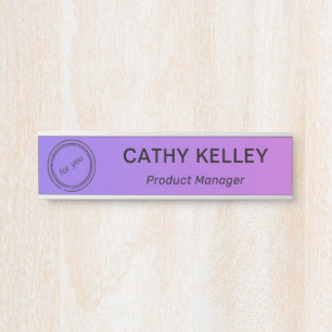 モダンプロフェッショナル名とロゴオフィスのドアサイン サインプレート