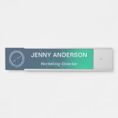 モダンプロフェッショナル名とロゴオフィスのドアサイン サインプレート (正面)