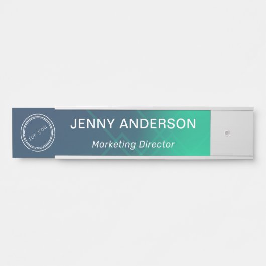 モダンプロフェッショナル名とロゴオフィスのドアサイン サインプレート (正面)