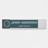 モダンプロフェッショナル名とロゴオフィスのドアサイン サインプレート (正面)