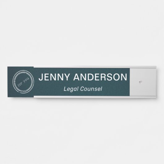 モダンプロフェッショナル名とロゴオフィスのドアサイン サインプレート (正面)