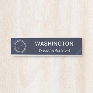 モダンプロフェッショナル名とロゴオフィスのドアサイン サインプレート