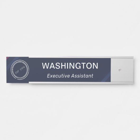 モダンプロフェッショナル名とロゴオフィスのドアサイン サインプレート (正面)