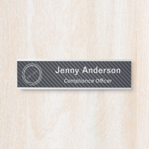 モダンプロフェッショナル名とロゴオフィスのドアサイン サインプレート