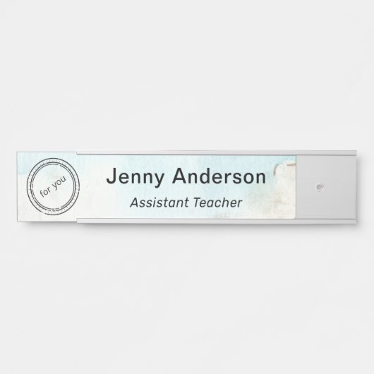 モダンプロフェッショナル名とロゴオフィスのドアサイン サインプレート (正面)