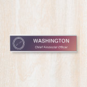 モダンプロフェッショナル名とロゴオフィスのドアサイン サインプレート (正面)