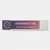 モダンプロフェッショナル名とロゴオフィスのドアサイン サインプレート (正面)