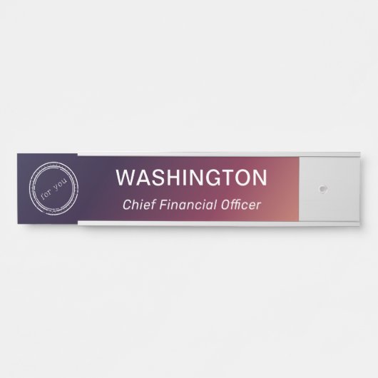 モダンプロフェッショナル名とロゴオフィスのドアサイン サインプレート (正面)