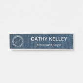 モダンプロフェッショナル名とロゴオフィスのドアサイン サインプレート (正面)