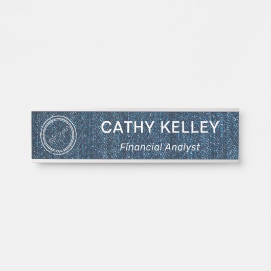 モダンプロフェッショナル名とロゴオフィスのドアサイン サインプレート (正面)