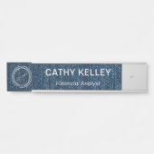 モダンプロフェッショナル名とロゴオフィスのドアサイン サインプレート (正面)