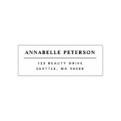 モダンプロフェッショナル名と差出人住所シンプル セルフインキングスタンプ (デザイン)