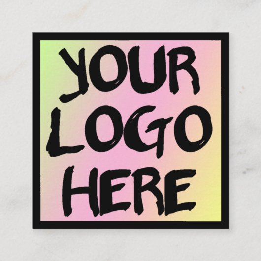 モダンプロフェッショナル名刺テンプレート スクエア名刺 (正面)