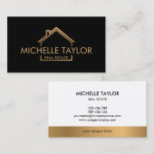 モダンプロフェッショナル実在エステートスクリプトハウスブシン 名刺 (正面/裏面)