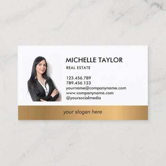 モダンプロフェッショナル実在エステートハウス挿入写真 名刺 (裏面)